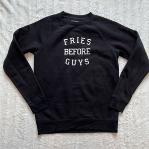 Brunette the Label Fries Before Guys Crewneck Sweater sz s/m